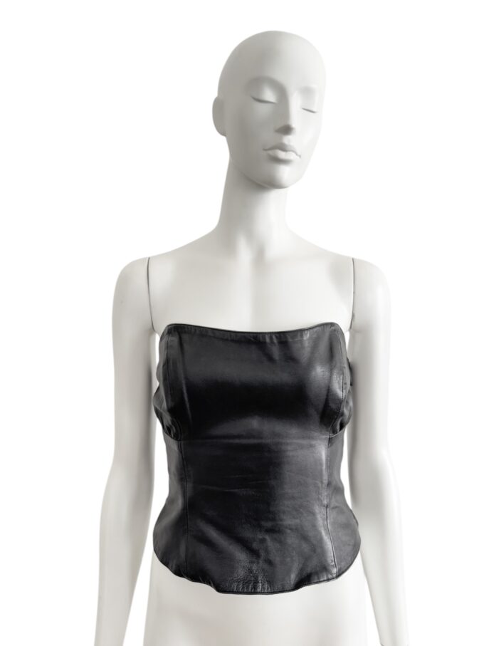 Bustier en cuir d’agneau