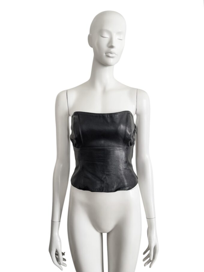 Bustier en cuir d’agneau