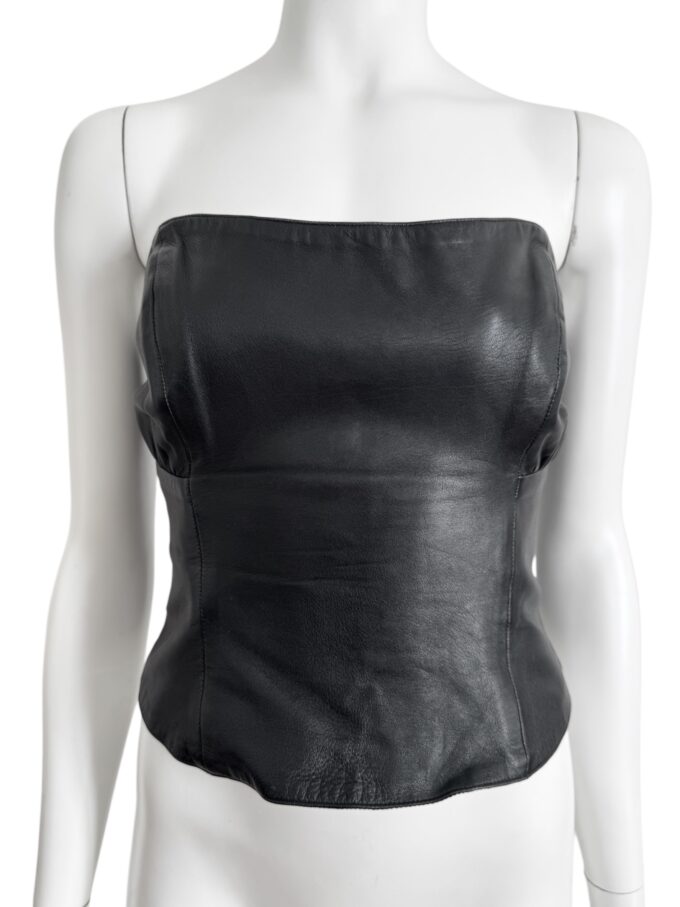 Bustier en cuir d’agneau