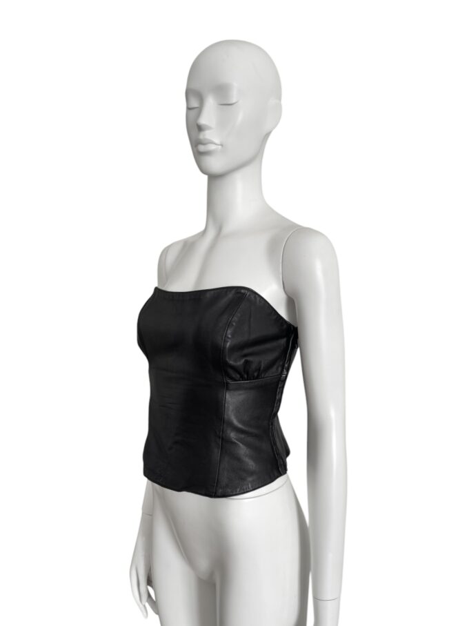 Bustier en cuir d’agneau