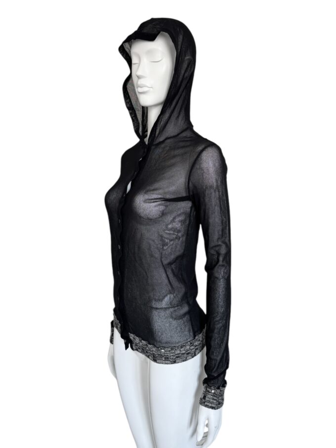 Top mesh Jean-Paul Gaultier à capuche